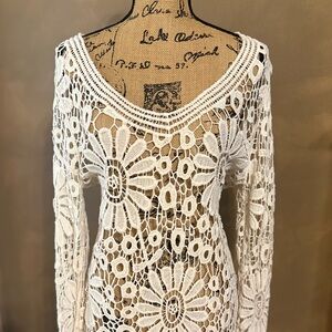 Simply Irresistible White Crochet Tunic